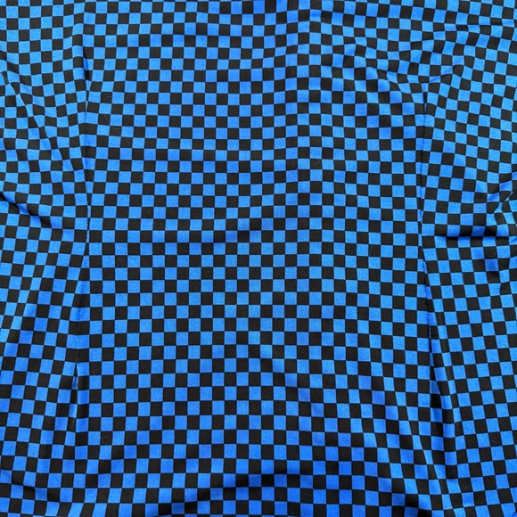 MICHAEL Michael Kors Black and Blue Checkered Shirt with snaps XL - Picture 6 of 6